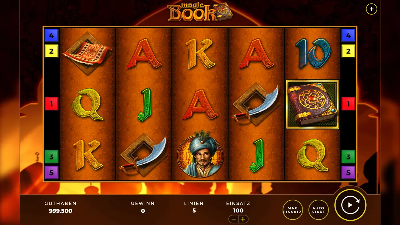 Magic Book Demo-Spielansicht 1 für den Interwetten Test
